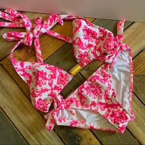 Milly Cabana Hot Pink Bikini Two Piece Swimsuit Sm